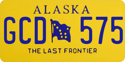 AK license plate GCD575