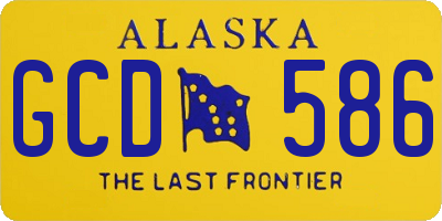 AK license plate GCD586