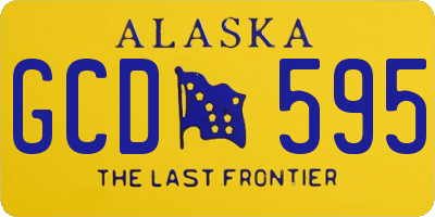 AK license plate GCD595