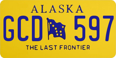 AK license plate GCD597