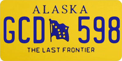 AK license plate GCD598