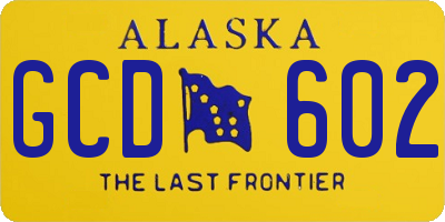 AK license plate GCD602