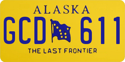 AK license plate GCD611