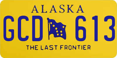 AK license plate GCD613
