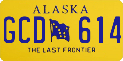 AK license plate GCD614