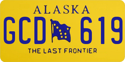 AK license plate GCD619