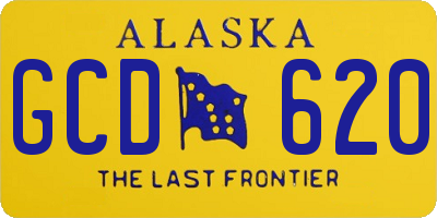 AK license plate GCD620