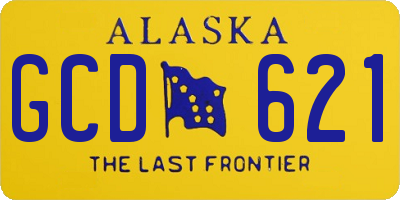AK license plate GCD621