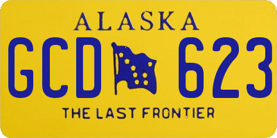 AK license plate GCD623