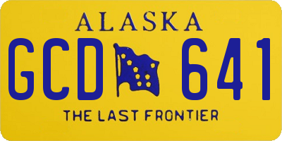 AK license plate GCD641