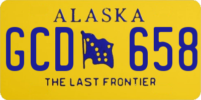 AK license plate GCD658
