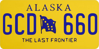 AK license plate GCD660
