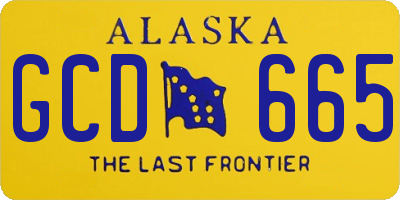 AK license plate GCD665