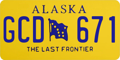 AK license plate GCD671