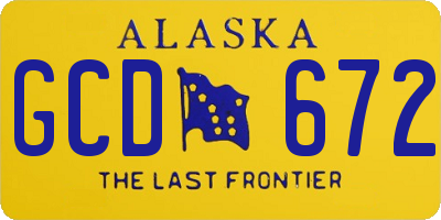 AK license plate GCD672