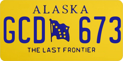 AK license plate GCD673