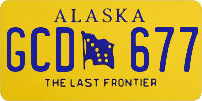 AK license plate GCD677