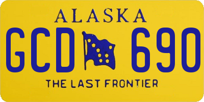 AK license plate GCD690