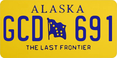 AK license plate GCD691