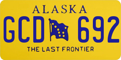 AK license plate GCD692