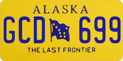 AK license plate GCD699