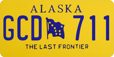 AK license plate GCD711