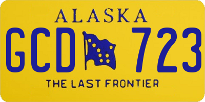 AK license plate GCD723