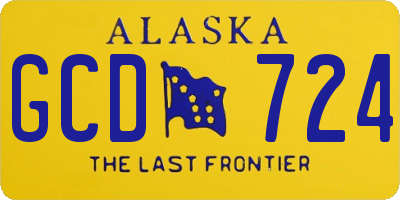 AK license plate GCD724