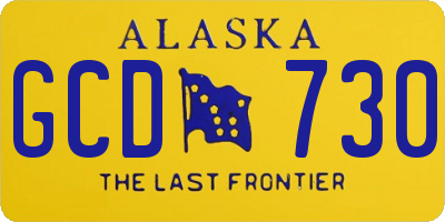 AK license plate GCD730