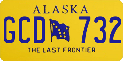 AK license plate GCD732