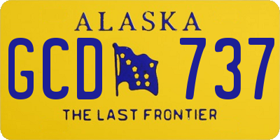 AK license plate GCD737