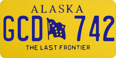 AK license plate GCD742