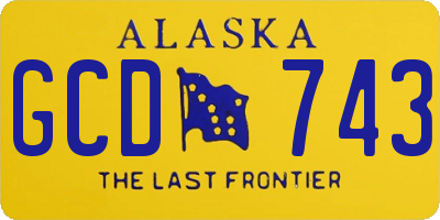 AK license plate GCD743
