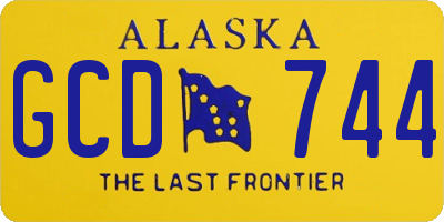 AK license plate GCD744