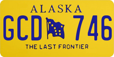 AK license plate GCD746