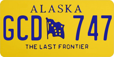 AK license plate GCD747