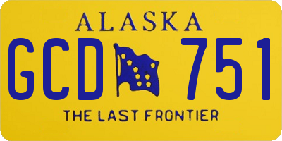 AK license plate GCD751