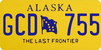 AK license plate GCD755