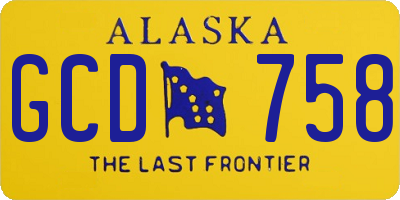 AK license plate GCD758