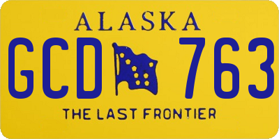 AK license plate GCD763