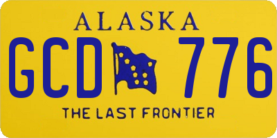 AK license plate GCD776