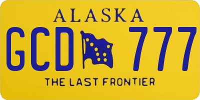 AK license plate GCD777
