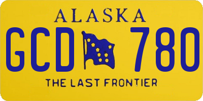 AK license plate GCD780