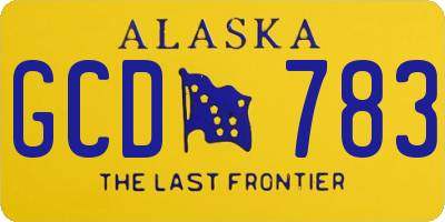 AK license plate GCD783