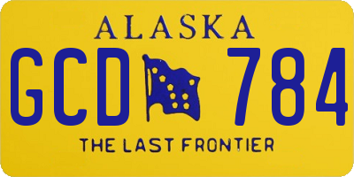 AK license plate GCD784