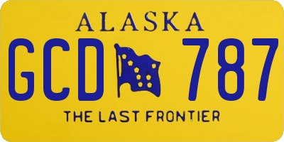 AK license plate GCD787