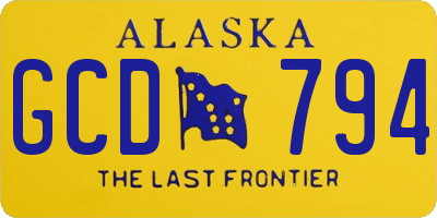 AK license plate GCD794