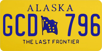 AK license plate GCD796