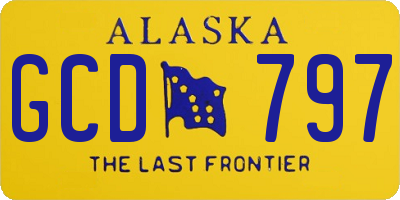 AK license plate GCD797