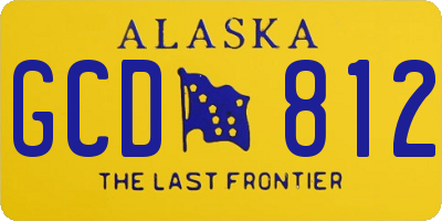 AK license plate GCD812